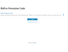 Tablet Screenshot of bidfun-promotion-code.blogspot.com