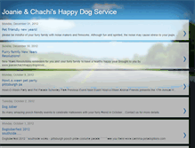 Tablet Screenshot of joaniechachishappydogservice.blogspot.com