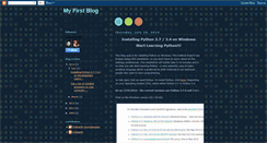 Desktop Screenshot of myfirstblog-srikkanth.blogspot.com