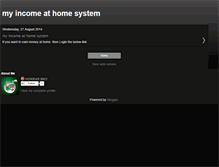 Tablet Screenshot of myincomeathomesystem.blogspot.com