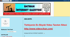 Desktop Screenshot of batmaninternetgazetesi.blogspot.com