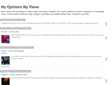 Tablet Screenshot of my-opinions-my-views.blogspot.com