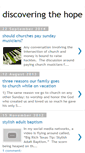 Mobile Screenshot of discoveringthehope.blogspot.com