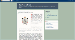 Desktop Screenshot of catfoodandtreats.blogspot.com