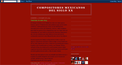 Desktop Screenshot of compositoresmexicanosdelsigloxx.blogspot.com