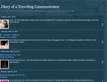 Tablet Screenshot of diaryofatravelingcommunicator.blogspot.com