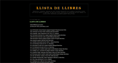 Desktop Screenshot of llistadellibres.blogspot.com