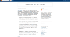 Desktop Screenshot of particleandparcel.blogspot.com