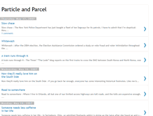 Tablet Screenshot of particleandparcel.blogspot.com