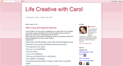 Desktop Screenshot of lifecreativewithcarol.blogspot.com