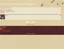 Tablet Screenshot of make-your-own-beats-on-computer.blogspot.com