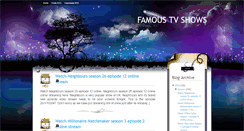 Desktop Screenshot of famoustvshowz.blogspot.com