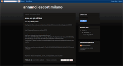 Desktop Screenshot of annunci-escort-milano.blogspot.com