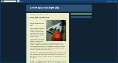 Desktop Screenshot of lowerbackpainrightside.blogspot.com