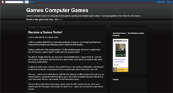 Desktop Screenshot of gamescomputergames.blogspot.com