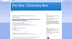 Desktop Screenshot of dictboxapps.blogspot.com