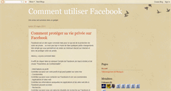 Desktop Screenshot of commentutiliserfacebook.blogspot.com