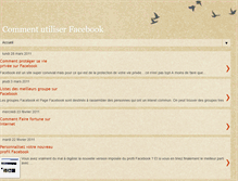 Tablet Screenshot of commentutiliserfacebook.blogspot.com