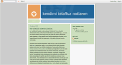 Desktop Screenshot of kendimitelafuznotlarim.blogspot.com