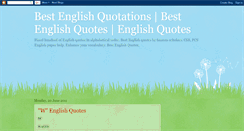 Desktop Screenshot of best-english-quotations.blogspot.com