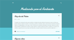 Desktop Screenshot of mediandoporelambiente.blogspot.com