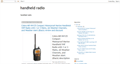 Desktop Screenshot of finesthandheldradio-reviewed.blogspot.com