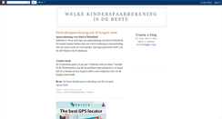 Desktop Screenshot of kinderspaarrekeningenvergeleken.blogspot.com