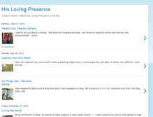 Tablet Screenshot of hislovingpresence.blogspot.com