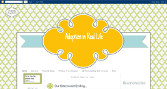 Desktop Screenshot of adoptioninreallife.blogspot.com
