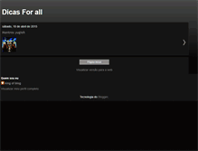 Tablet Screenshot of dicasforall.blogspot.com