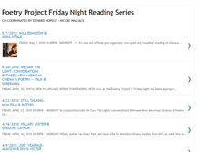 Tablet Screenshot of poetryprojectfridays.blogspot.com