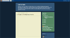 Desktop Screenshot of lostisgain.blogspot.com