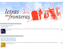 Tablet Screenshot of letrassinfronteras-fce.blogspot.com