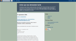 Desktop Screenshot of antesdequeseatarde.blogspot.com