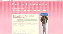 Desktop Screenshot of facebookquotescollection.blogspot.com