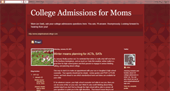 Desktop Screenshot of collegeadmissions4moms.blogspot.com