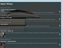 Tablet Screenshot of mattiwrites.blogspot.com
