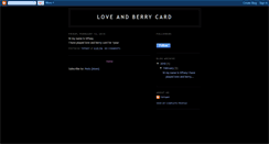 Desktop Screenshot of loveandberrycard.blogspot.com