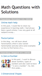 Mobile Screenshot of mathquestionsolutions.blogspot.com