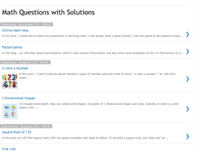 Tablet Screenshot of mathquestionsolutions.blogspot.com