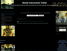 Tablet Screenshot of mortal-instruments-trailer.blogspot.com