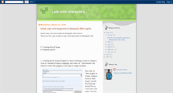 Desktop Screenshot of lots-with-sharepoint.blogspot.com
