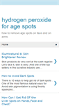 Mobile Screenshot of hydrogenperoxideforagespots.blogspot.com