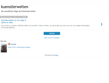 Tablet Screenshot of kuenstlerwelten.blogspot.com