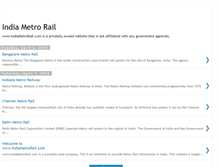 Tablet Screenshot of metrorailindia.blogspot.com