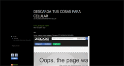 Desktop Screenshot of descargatuscosasparacelular.blogspot.com