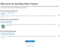 Tablet Screenshot of kidsearthdayhaiku.blogspot.com