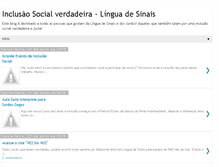 Tablet Screenshot of inclusosocialverdadeiralinguadesinais.blogspot.com