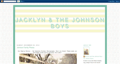 Desktop Screenshot of jacklynandthejohnsonboys.blogspot.com
