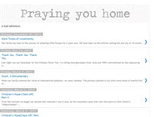 Tablet Screenshot of prayingyouhome.blogspot.com